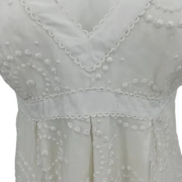 Lilly Pulitzer White Lace Sleeveless Sundress Size 8 Sheath Beach Wedding Silk - Picture 5 of 16